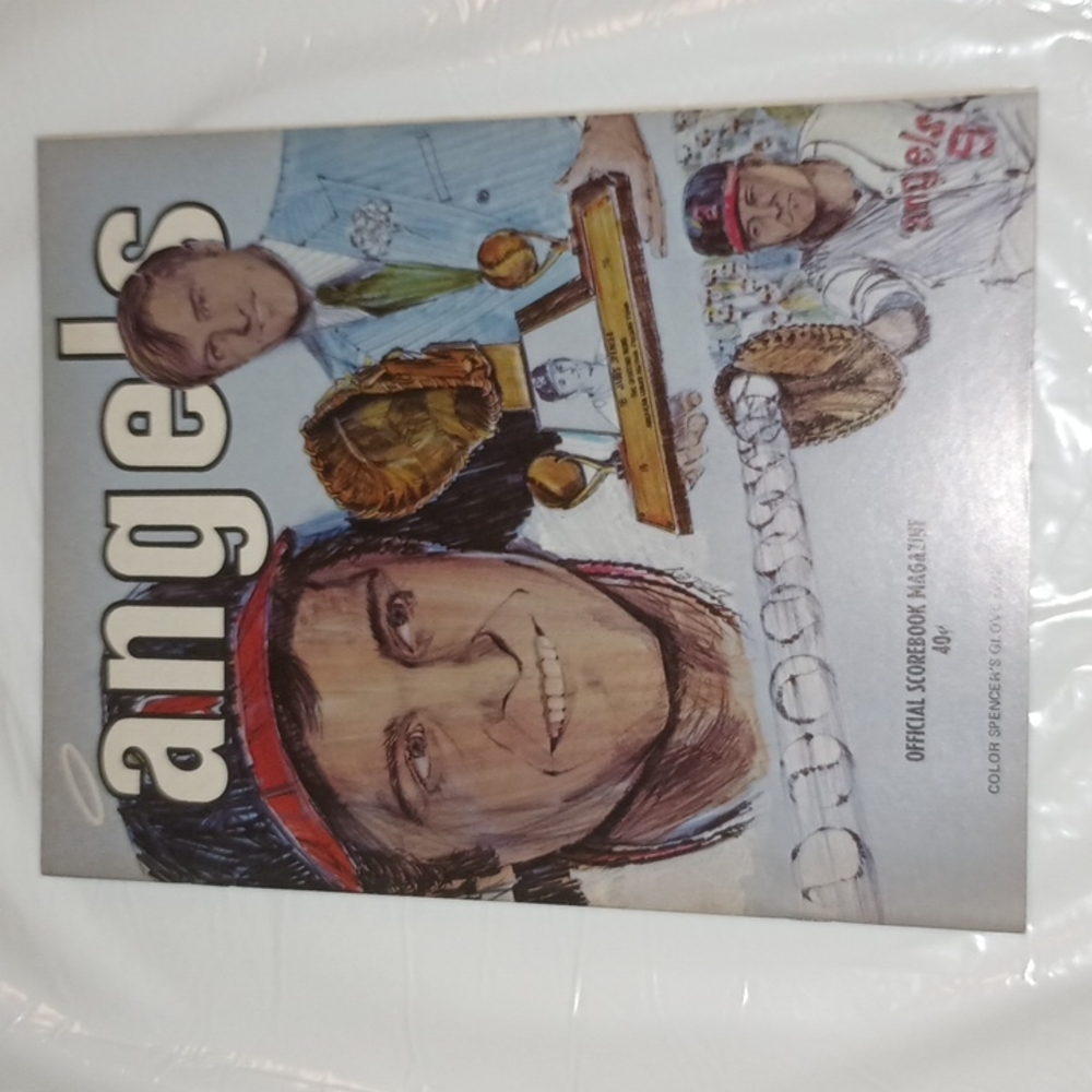 Vintage 1971 Angels Official Scorebook Magazine